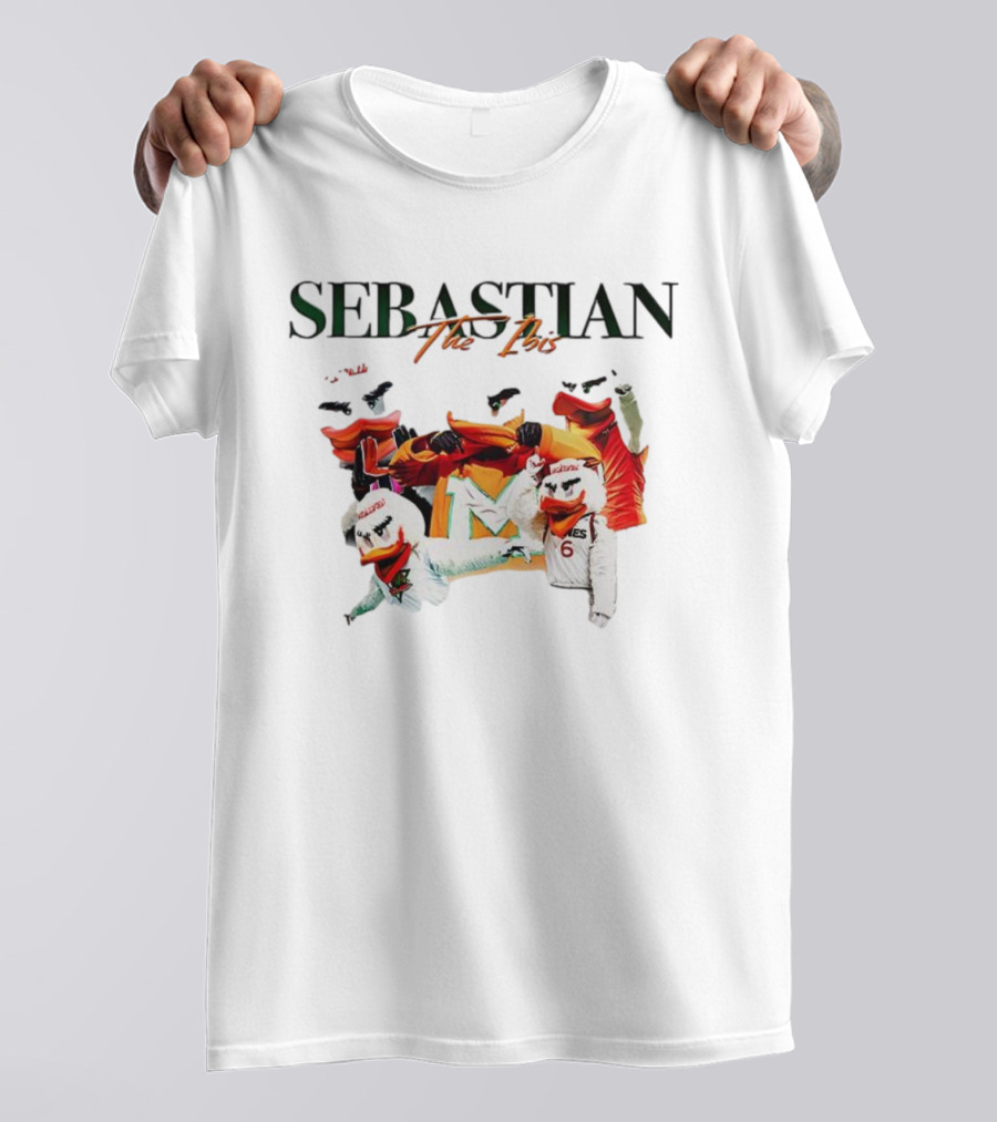Miami Hurricanes Sebastian The Ibis Basketball Team Spirit T-Shirt