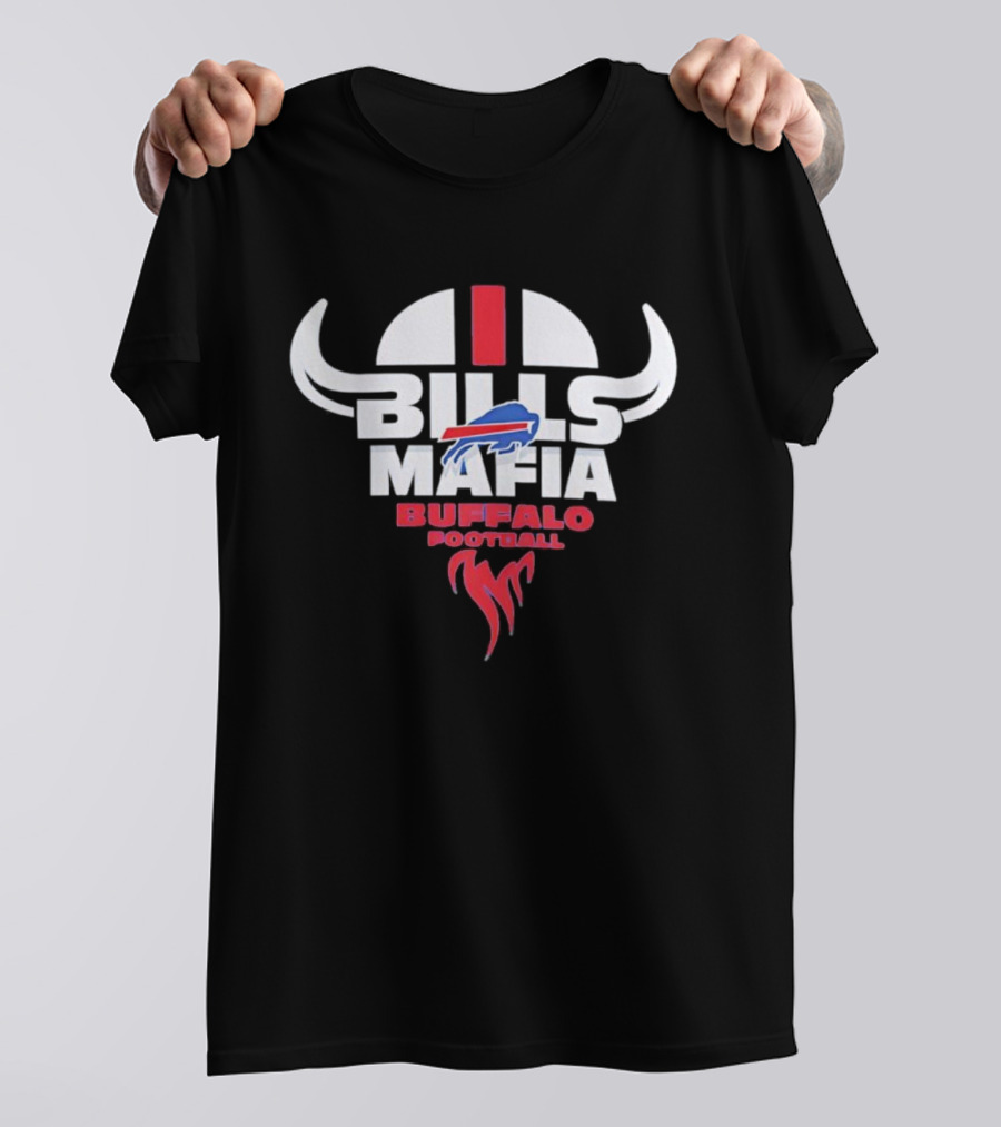 Buffalo Bills Mafia Iconic Football Flames T-Shirt