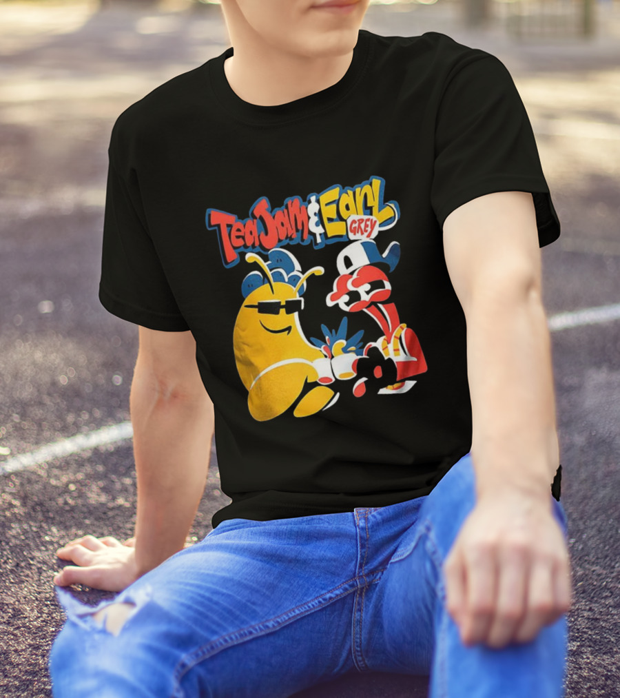 Tea Jam And Earl Grey Nostalgic Video Game Tribute T-Shirt