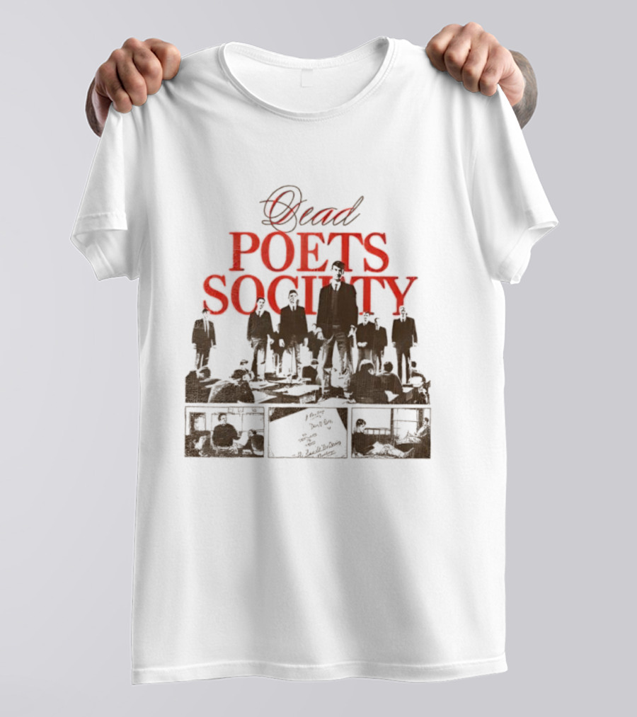 Dead Poets Society 1989 Film Iconic Group Silhouette T-Shirt