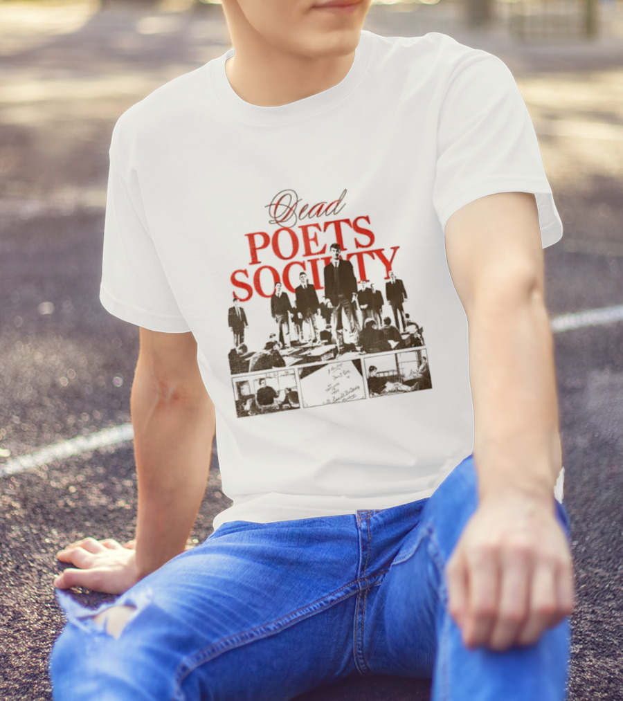 Dead Poets Society 1989 Film Iconic Group Silhouette T-Shirt