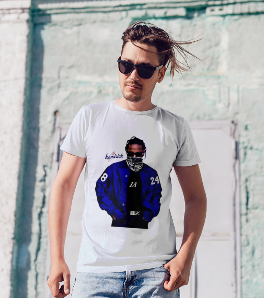 Dodgers LA Kendrick Lamar Blue Jacket Image T-Shirt