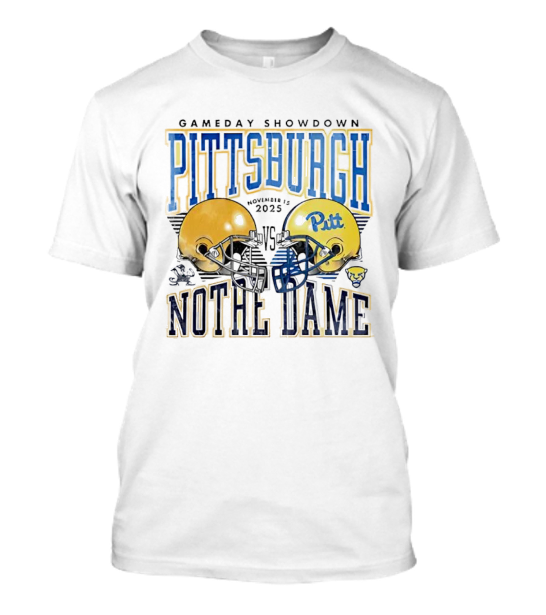 Gameday Showdown Pitt Panthers Football Vs Notre Dame Fighting Irish November 15th 2025 T-Shirt
