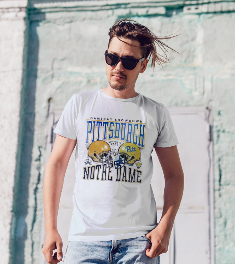 Gameday Showdown Pitt Panthers Football Vs Notre Dame Fighting Irish November 15th 2025 T-Shirt