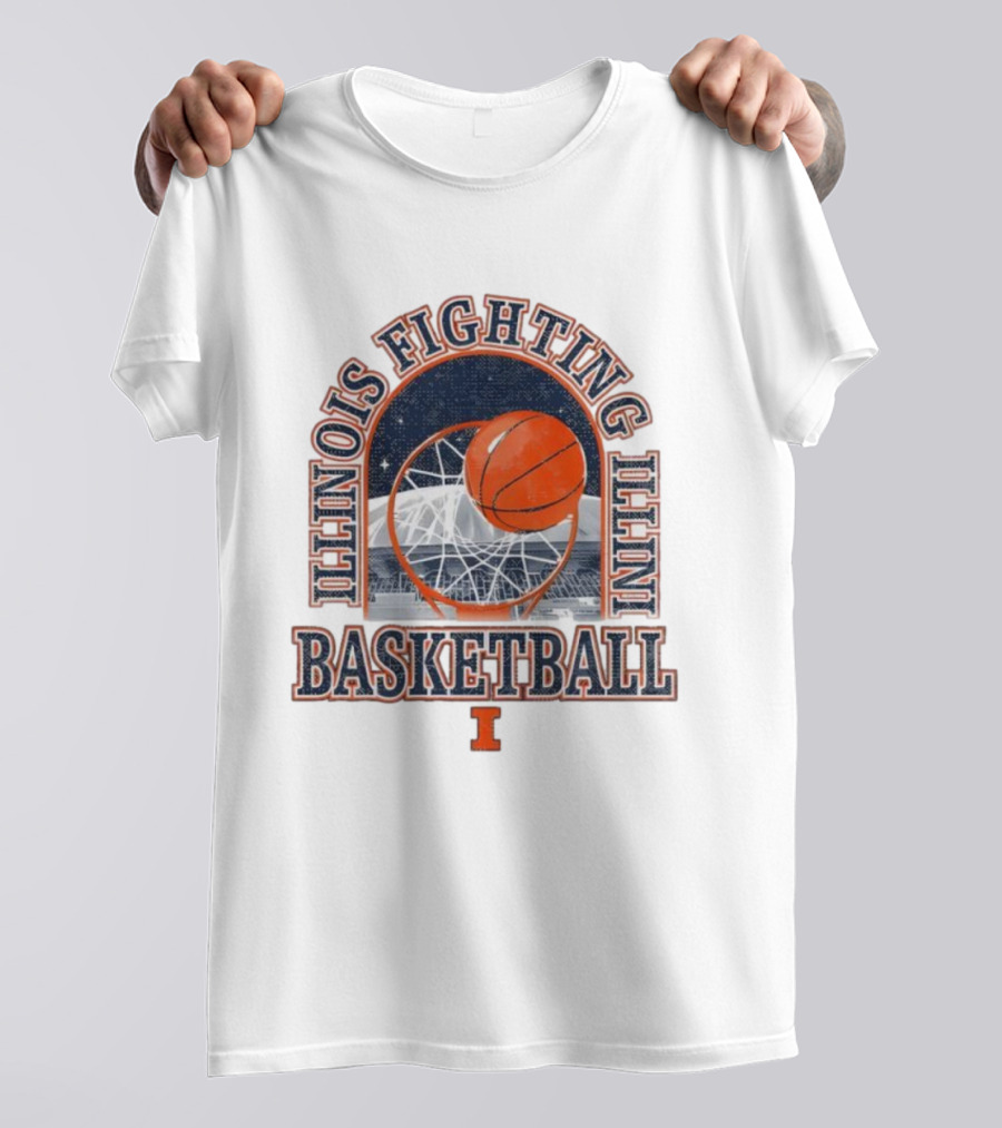 Fighting Illini Basketball Illinois State Farm Center Arch T-Shirt