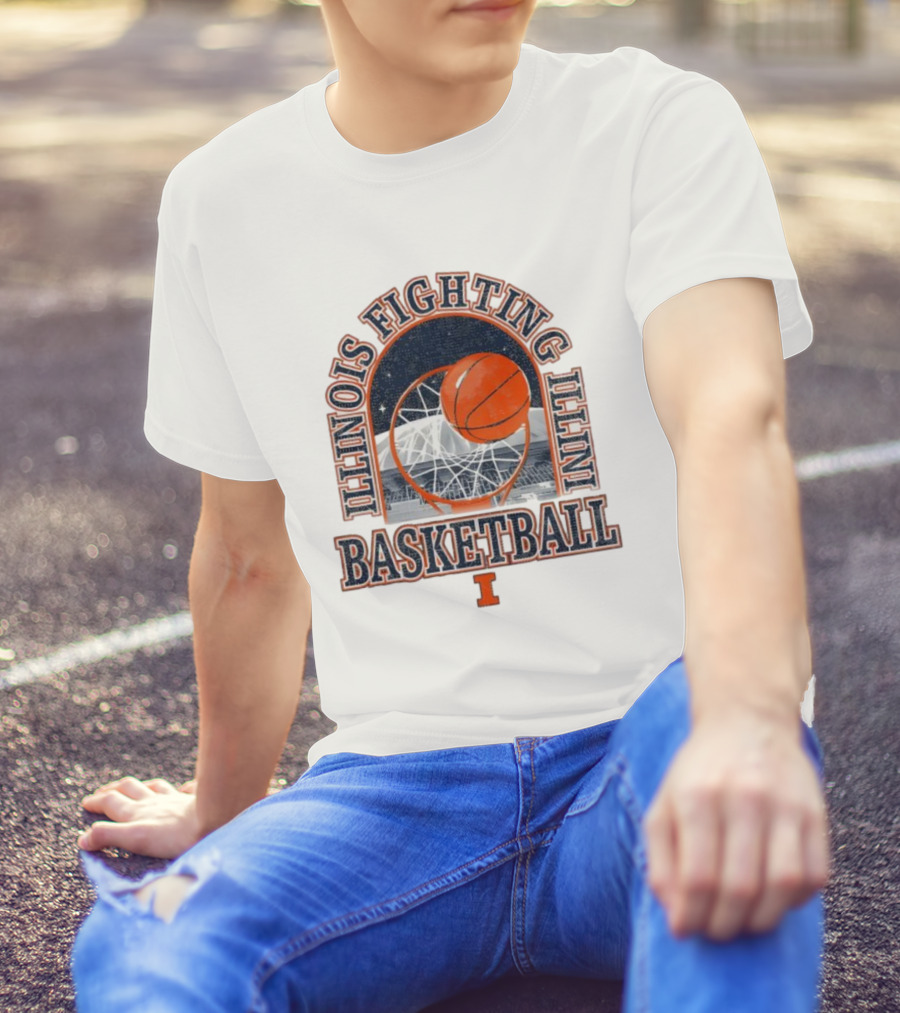 Fighting Illini Basketball Illinois State Farm Center Arch T-Shirt