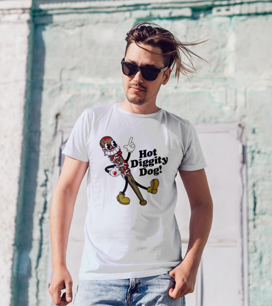 The Walking Dead 15th Anniversary Hot Diggity Dog Bat Character T-Shirt