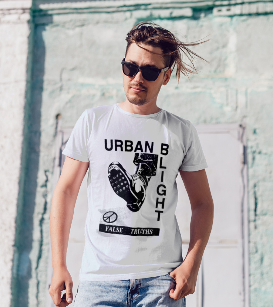 Urban Blight Boot False Truths Stars Sneaker Kick T-Shirt