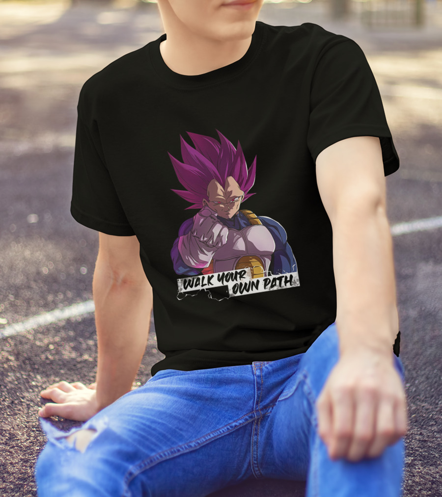 Ultra Ego Motivational Merch Walk Your Own Path Emperor Big Vegeta T-Shirt