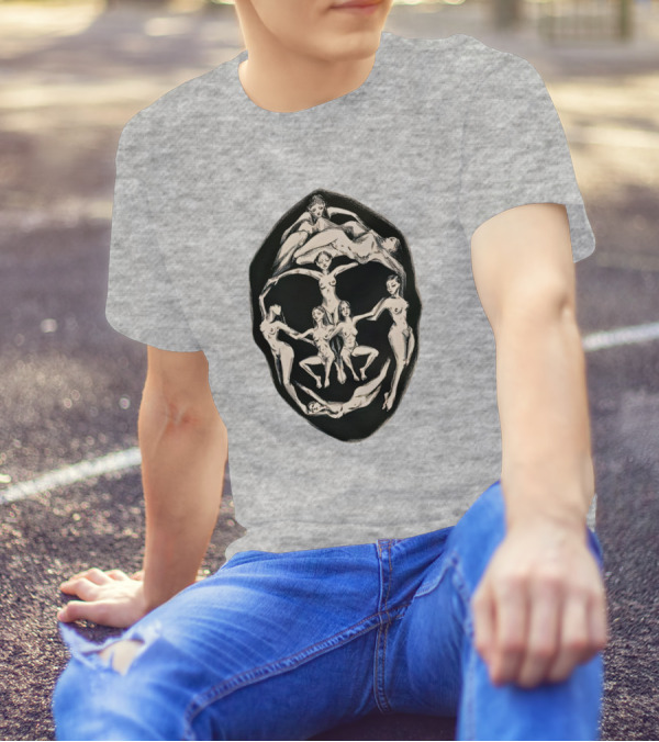 Girl Plastic Art Store Merch Dali Recreation Men's Heavyweight Surrealist Face T-Shirt