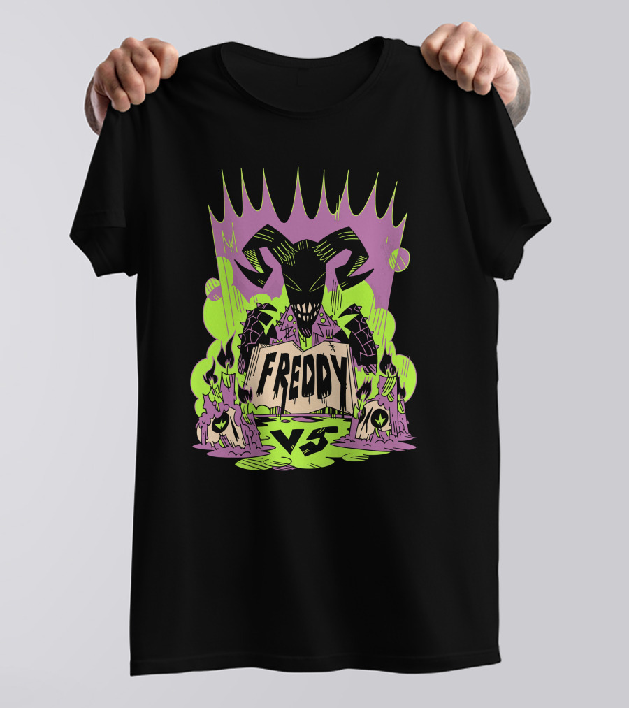 Skulls Devils Freddy VS Marie Enger Horned Creature Duel T-Shirt