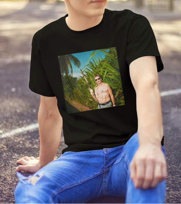 We Are Change Store Great Mac Luke Rudkowski Shirtless Jungle Man With Rifle T-Shirt