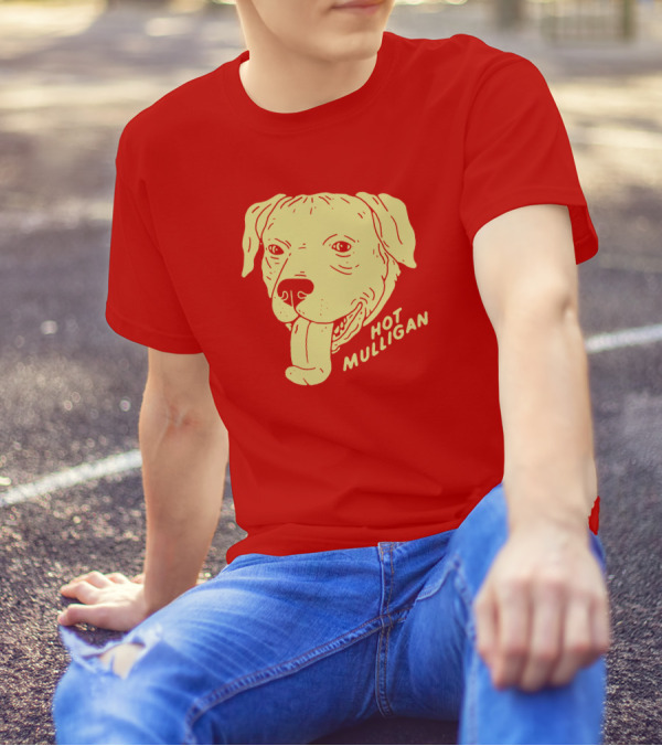 Hot Mulligan Panting Dog Red T-Shirt