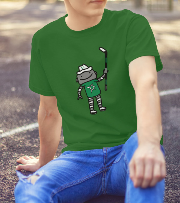 Jason Robertson Dallas Stars Texas Robo Hockey 21 T-Shirt