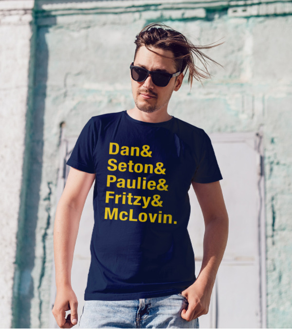 Dan Seton Paulie Fritzy McLovin Dan Patrick Show Crew Members T-Shirt
