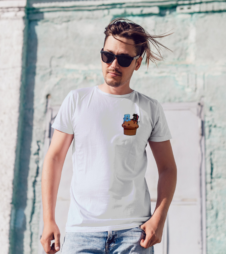 Skeppy And BadBoyHalo Muffin Character Illustration Merch T-Shirt