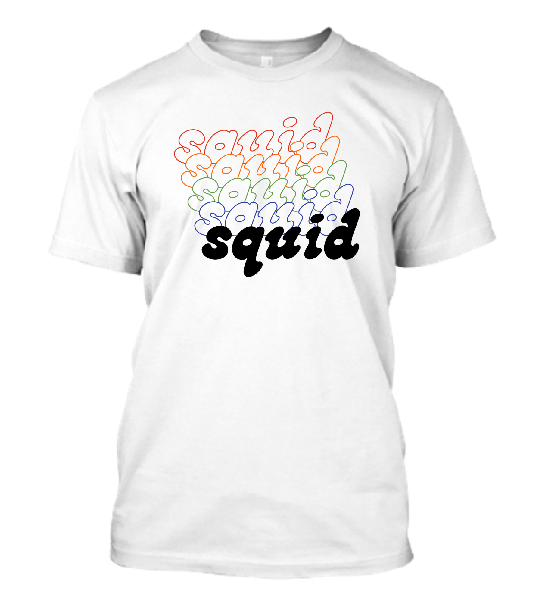 Squidbanduk Raissa Pardini Multicolor Squid Text T-Shirt