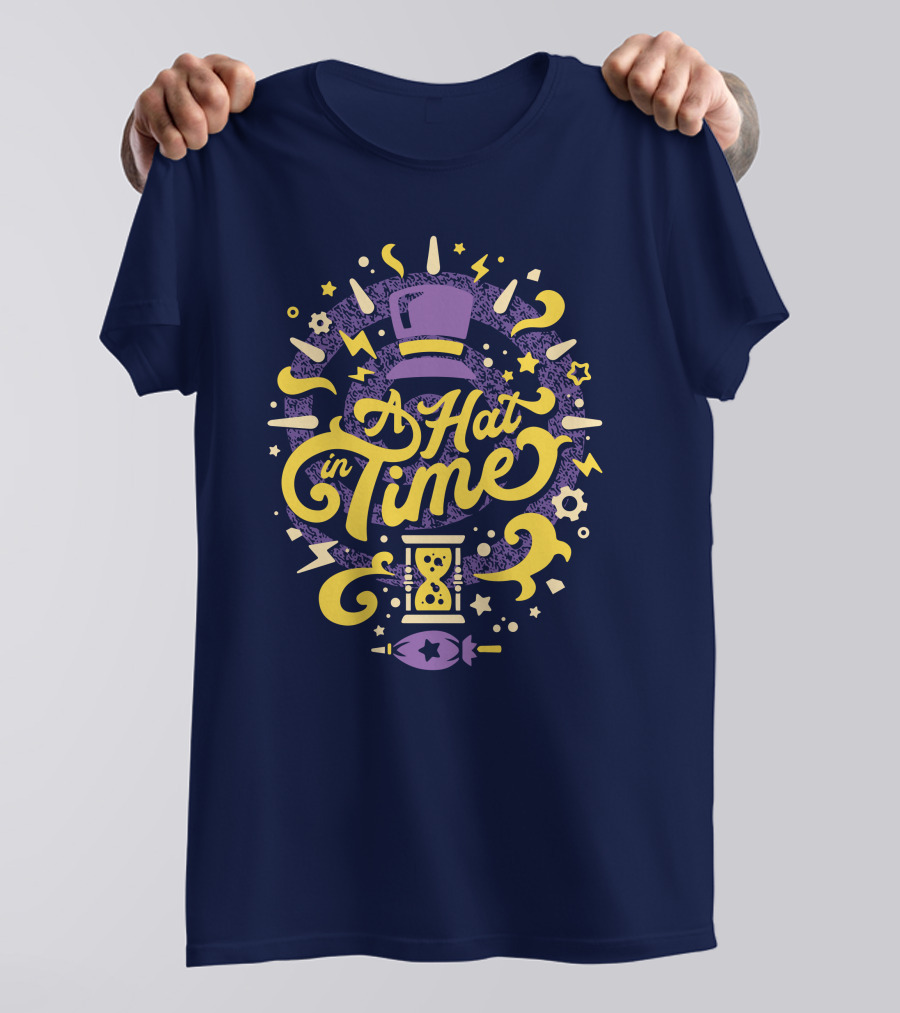 A Hat In Time Fangamer Merch Purple And Yellow Design With Hat And Hourglass T-Shirt