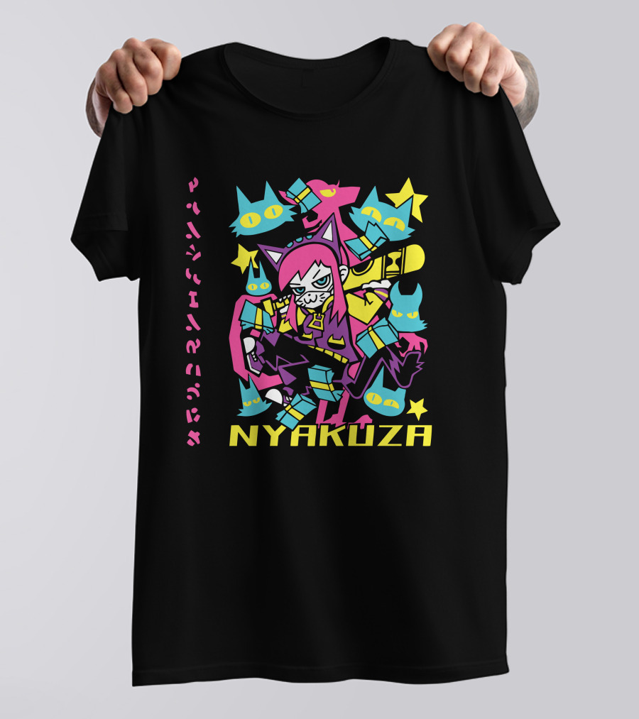 Fangamer Nyakuza Metro Cat Gang Neon Aesthetic T-Shirt