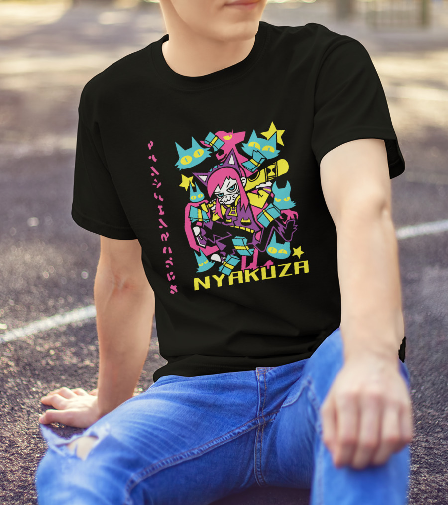 Fangamer Nyakuza Metro Cat Gang Neon Aesthetic T-Shirt