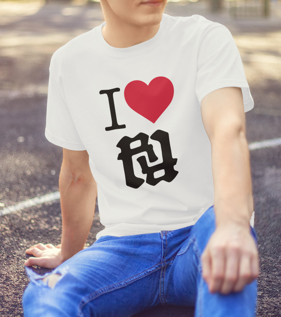 Kankan I Love RR Kanji Heart T-Shirt