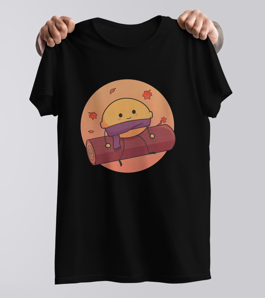 Drops By Ponk Merch Lemon Fall Leaves Cozy Autumn Logs T-Shirt