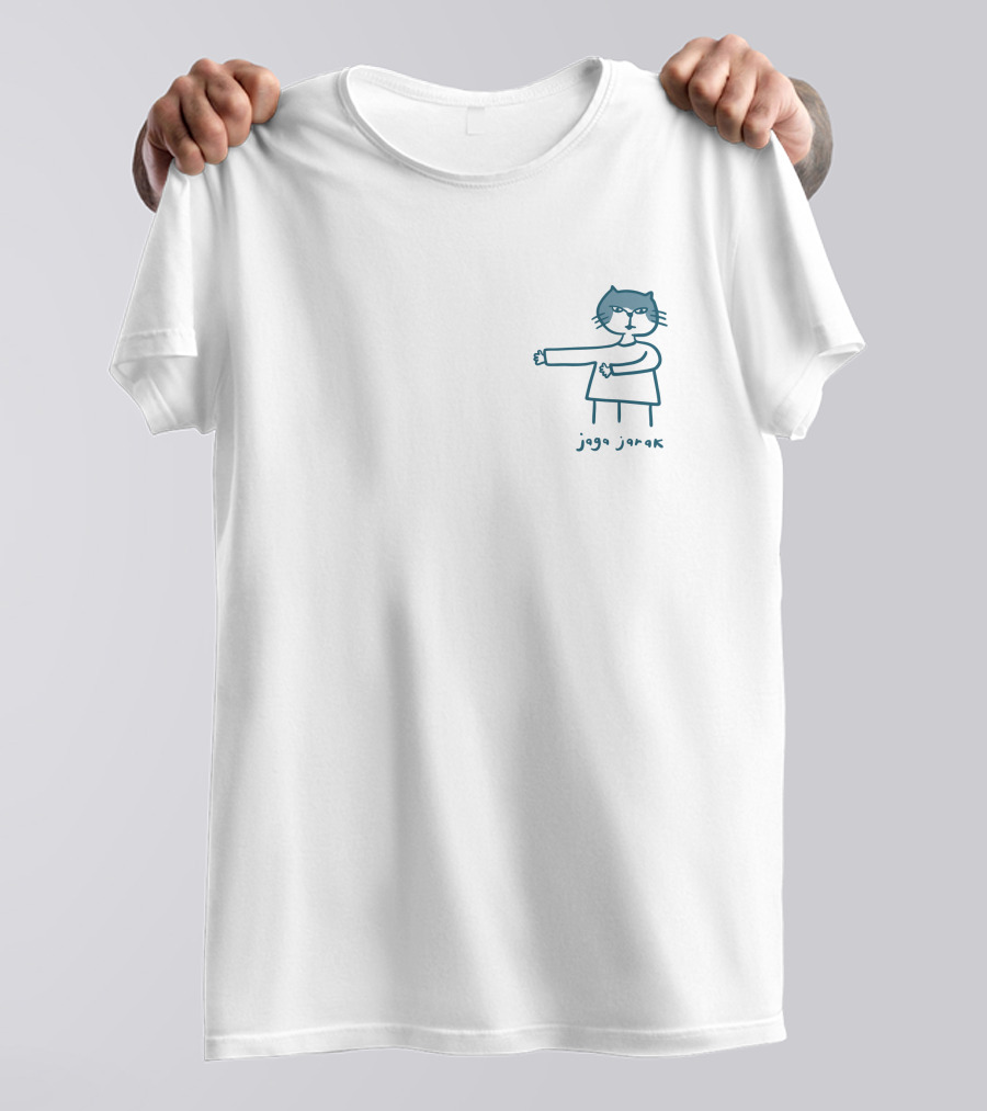 Ann Jaafar Jaga Jarak Cat Icon Social Distancing Reminder T-Shirt