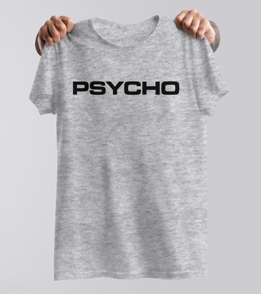 Lifewithj0se Psycho Bold Black Text On Gray Background T-Shirt
