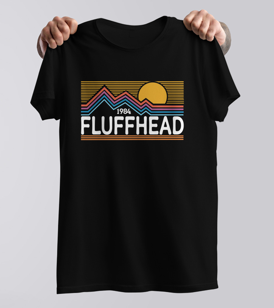 1984 Fluffhead Phish Design With Sun And Mountain Stripes T-Shirt