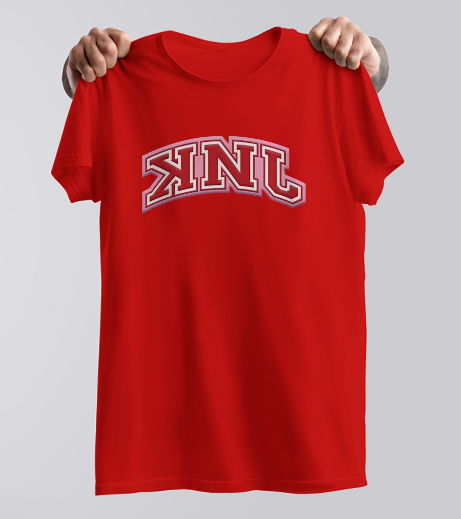 KNJ Merch Collegiate Garnet KNL Arched Text T-Shirt