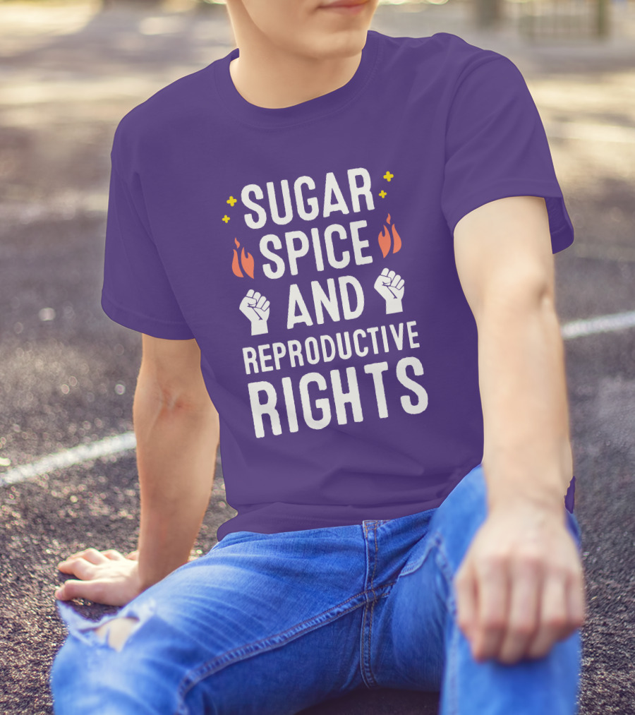 SirKatelyn Sugar Spice And Reproductive Rights Fist And Flame T-Shirt