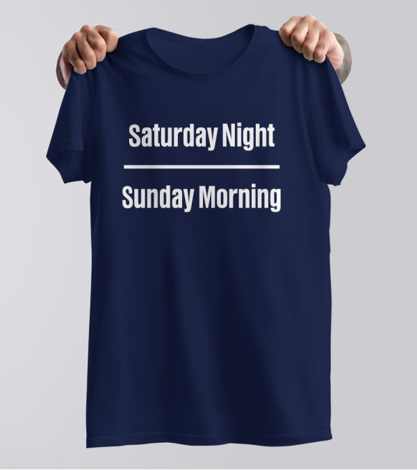 Saturday Night Sunday Morning Thin Line Back To The Island T-Shirt