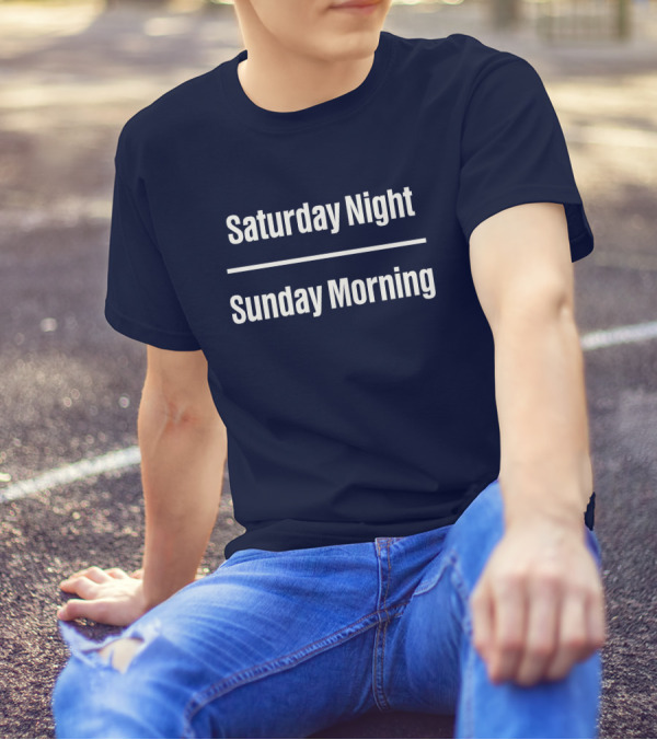 Saturday Night Sunday Morning Thin Line Back To The Island T-Shirt