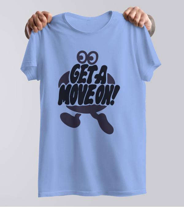 Jahdiary Get A Move On Playful Running Character T-Shirt