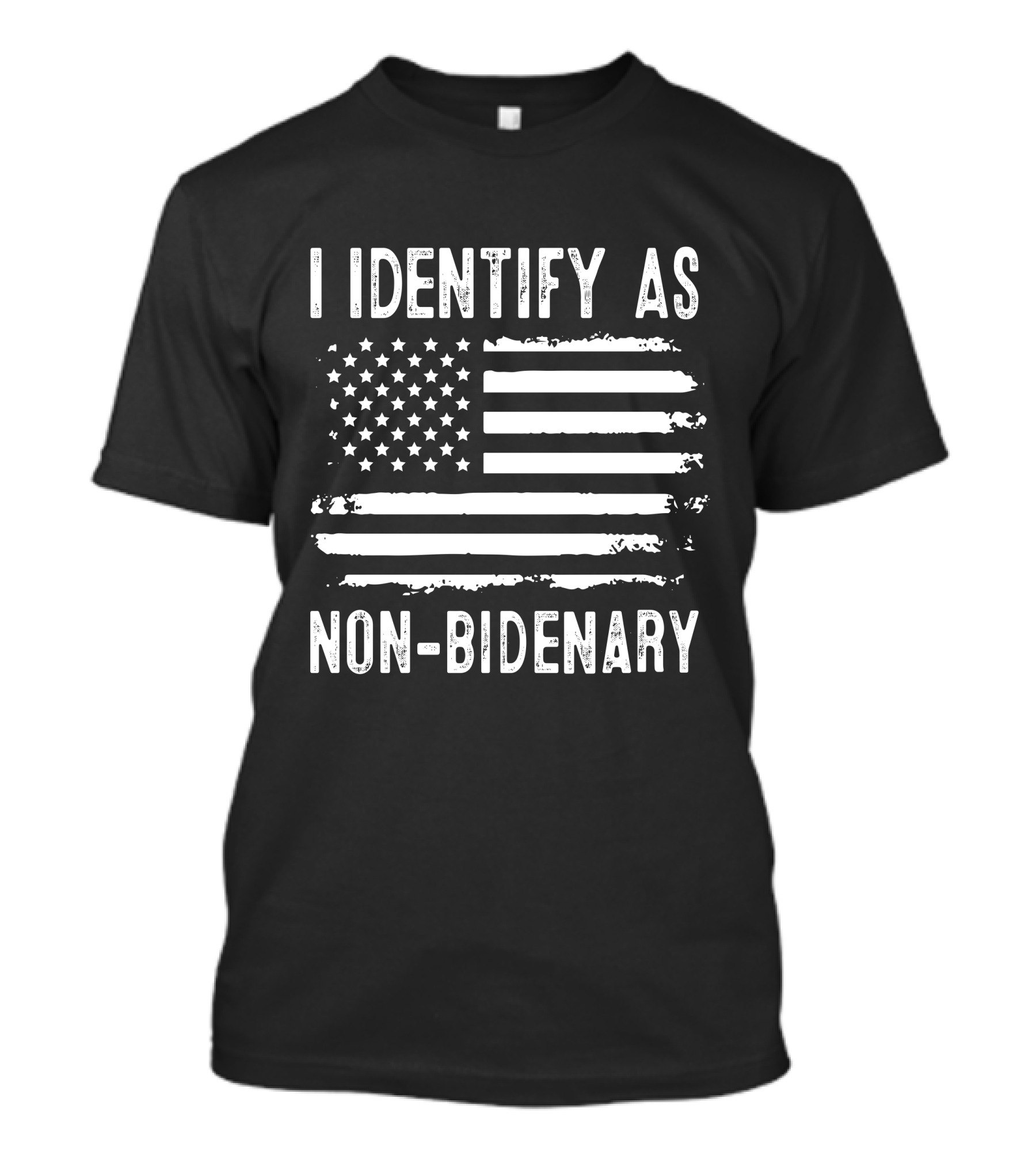 Michete I Identify As Non-Bidenary American Flag T-Shirt