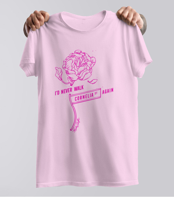Taylor Swift Cornelia St I'd Never Walk Again Rose Drawing T-Shirt