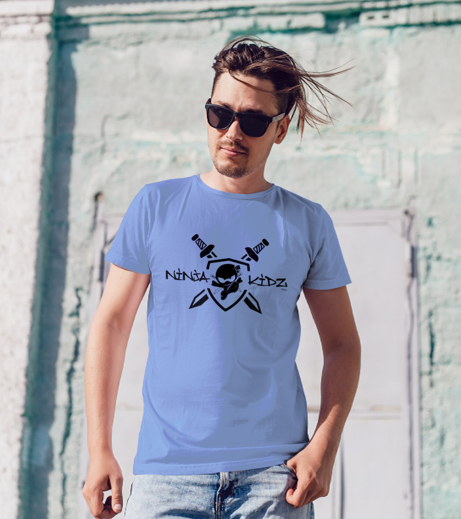 Ninja Kidz Shield With Swords And Ninja Character T-Shirt
