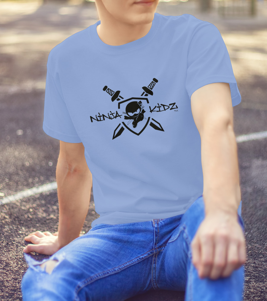 Ninja Kidz Shield With Swords And Ninja Character T-Shirt