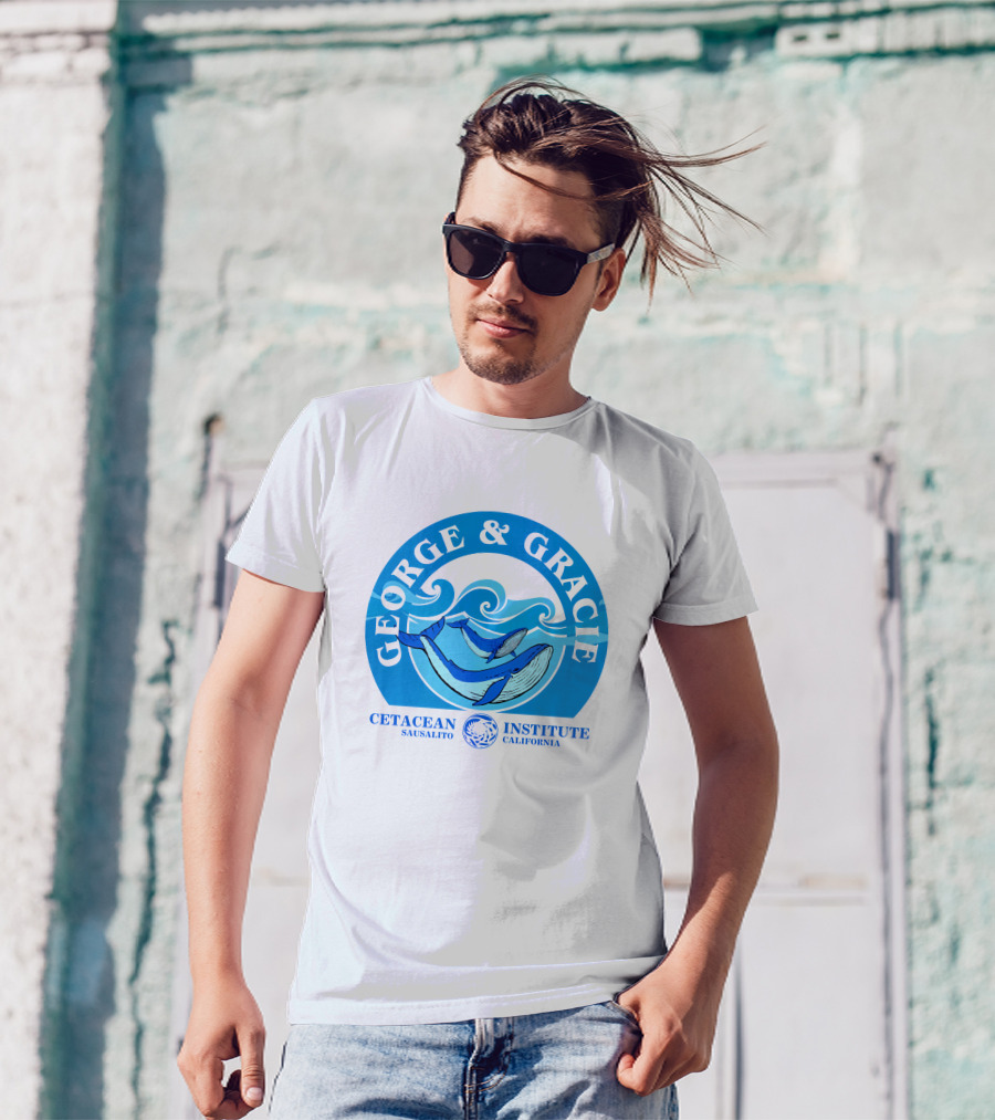 George And Gracie Cetacean Institute Sausalito California Wave T-Shirt