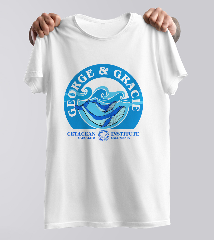 George And Gracie Cetacean Institute Sausalito California Wave T-Shirt