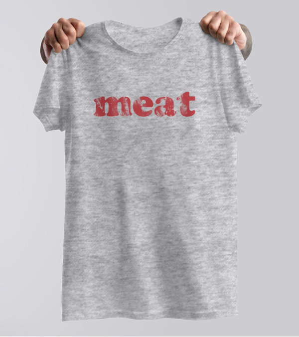 Meatzine Merch Red Distressed Meat T-Shirt