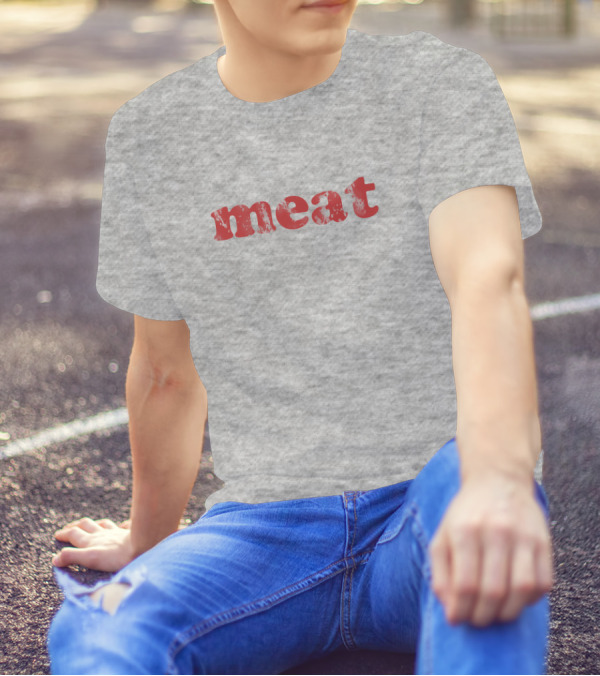 Meatzine Merch Red Distressed Meat T-Shirt