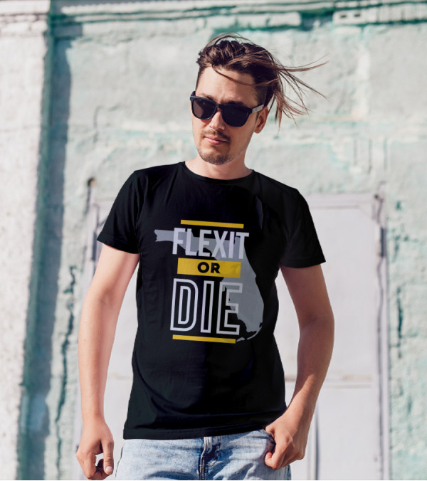 Libertylockpod Flexit Or Die Florida Map T-Shirt