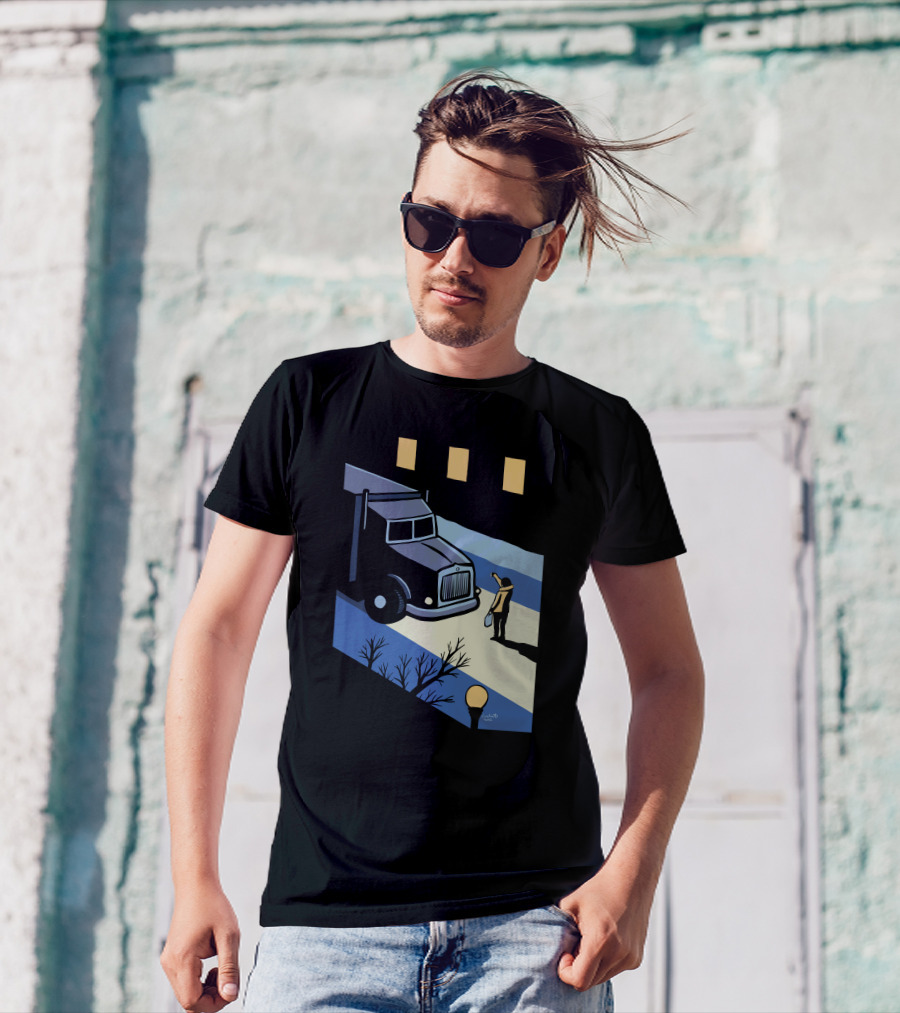 Marika Morris Stand Up Thumbs Down Colin White Truck Night Scene T-Shirt