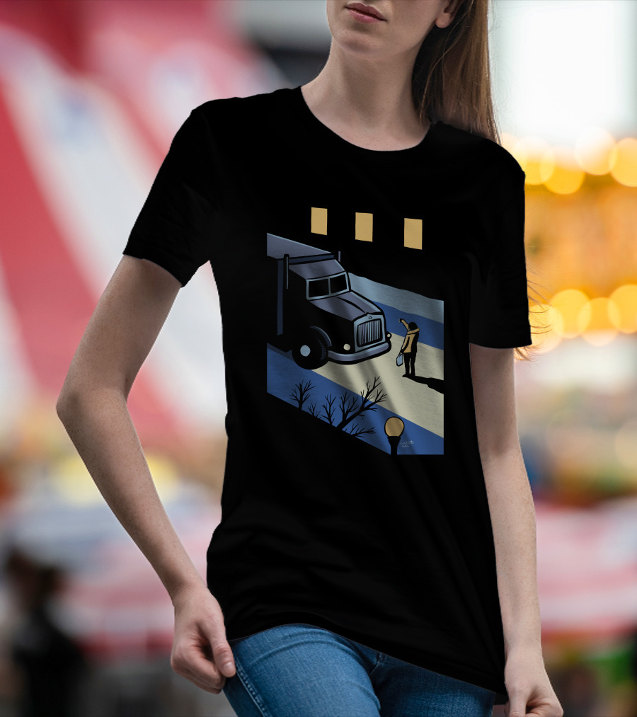 Marika Morris Stand Up Thumbs Down Colin White Truck Night Scene T-Shirt