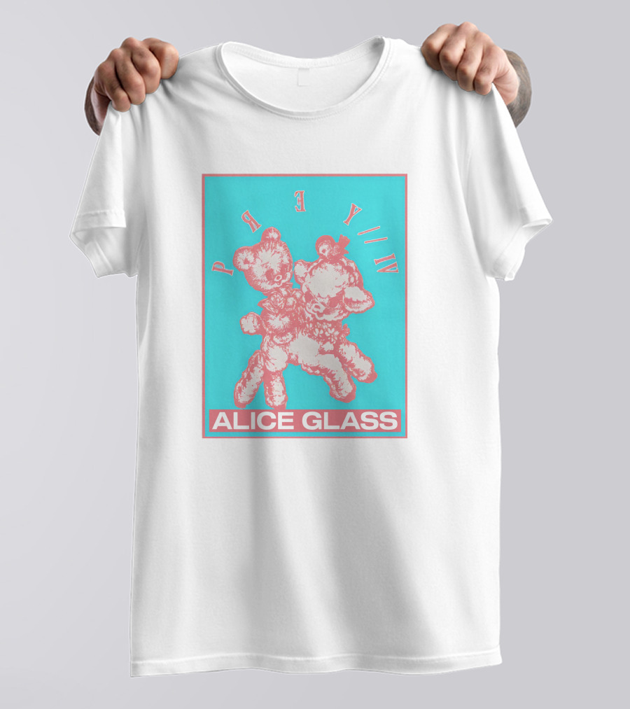 Alice Glass Prey IV Bundle Dark Medicine Merch Bear Lamb Graphic Turquoise Background T-Shirt