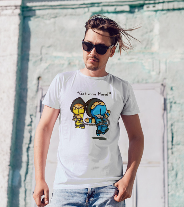 Mortal Kombat Scorpion Chibi Get Over Here The Krypt Classic Scene T-Shirt