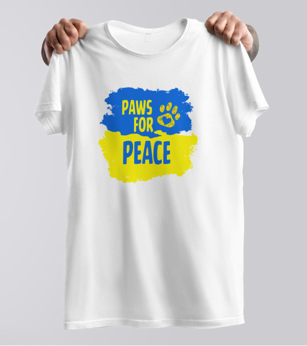 Paws For Peace Ukraine Zonram Liao Custom Ink Shop Store T-Shirt