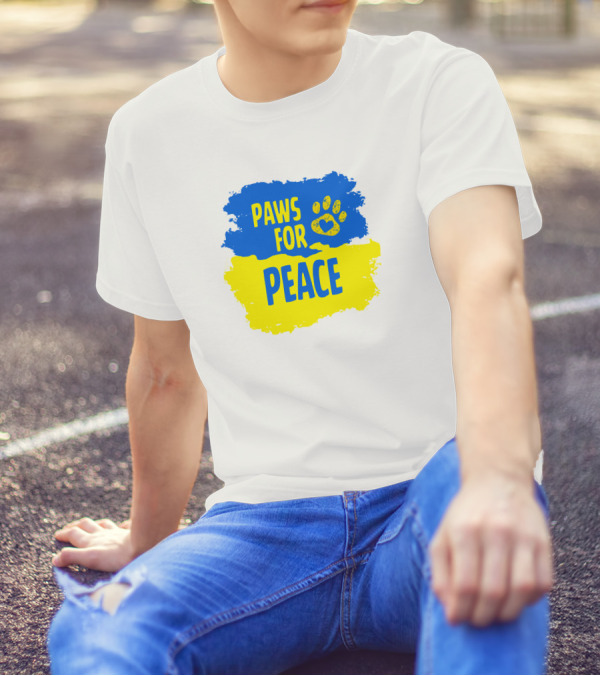 Paws For Peace Ukraine Zonram Liao Custom Ink Shop Store T-Shirt