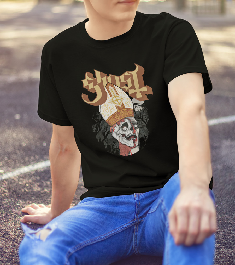Ironender17 Ghost The Dead Are Alive Papal Zombie T-Shirt
